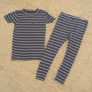 Carter's Just One You Boys Size 3T Blue White Stripe Viscose Pajamas